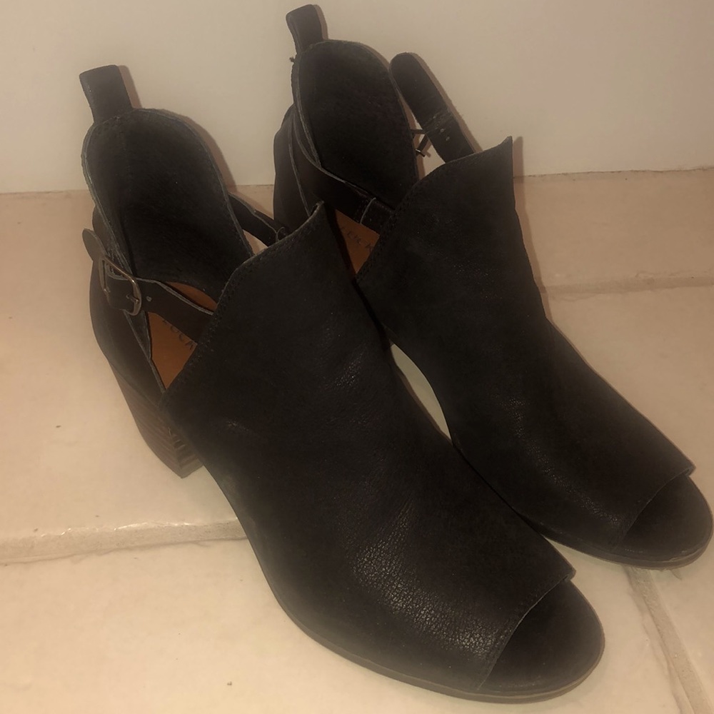 Lucky Brand Open Toe Cutout Ankle Bootie